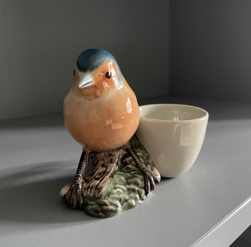 Quail ceramics chaffinch egg - ceramics,