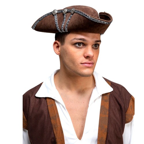 Deluxe pirate hat brown unisex - hat,
