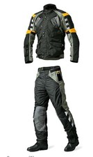  MOTORCYCLE CORDURA TEXTILE 2 PIECE SUIT WITH CE ARMOUR 100% WATERPROOF 