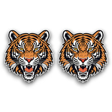 2x Small Angry Tiger Head Big