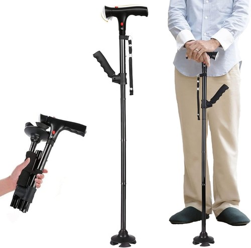 Elder folding walking stick - folding,