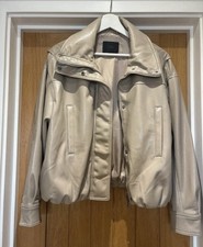 Zara leather bomber stone - bomber,