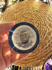 Vintage Ship Glass Paperweight