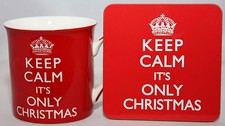 Christmas Mug Coaster Gift Set