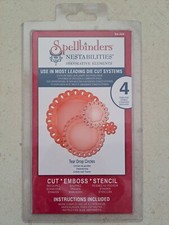 Spellbinders NESTABILITIES Tear Drop Circles 4 Dies Decorative Elements BNIP