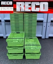20 X BEAUTIFUL LIME GREEN USED BALE ARM CRATE / STACKING TRAY 600 x 400 x 200mm