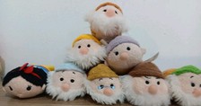 Disney Store Snow White and the Seven Dwarves Tsum Tsum Set of 8 Plushes 