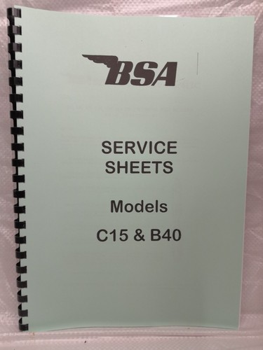 Bsa factory service sheets - bsa,