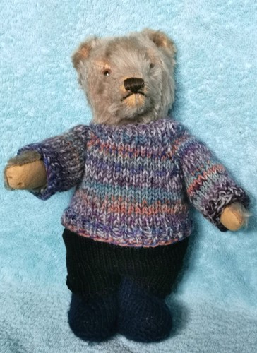 Hand knitted teddy - , bear