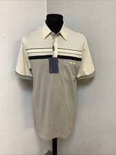 Mens Tom Hagan Golf Beige Polo