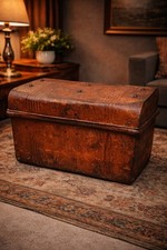Vintage Metal Steamer Trunk
