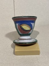 Tintagel Cornwall Studio Pottery Egg Cup With Dragons Eye Pattern