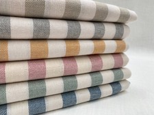 Linen look white stripes - look,