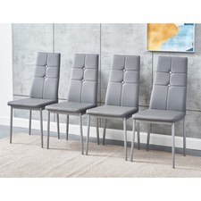 Set of 4 Modern grey dining