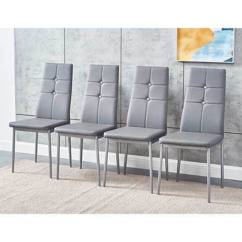 Set modern grey dining - of, 4