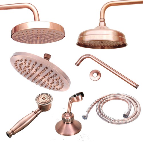 Antique copper rain shower - antique,