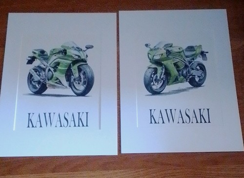Kawasaki ninja watercolour - 2,