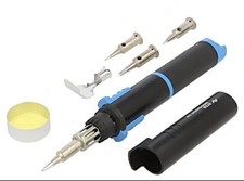 gas ERSA INDEPENDENT 130 soldering iron in storage case with 3 tips, solder etc.