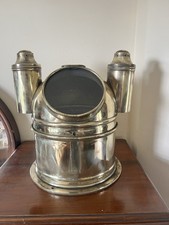 Vintage Original 19th Century Brass Ships Binnacle Compass