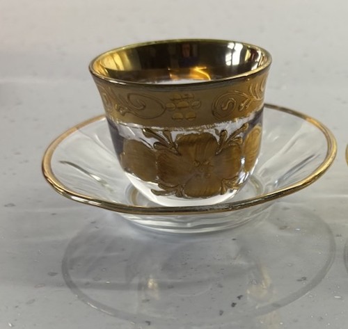 Vintage arabic glass coffee - glass,