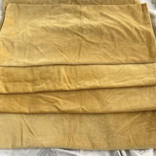 4 IKEA Sanela Cushion Covers 50cm x 50cm Beige Yellow Velvet Cotton 