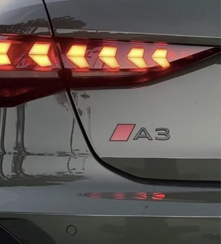Gloss black audi - 8y, rear