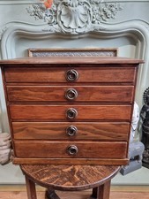 Antique Edwardian Apprentice Piece Chest of Drawers Collectors Drawers Cabinet