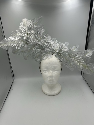Large ascot silver fascinator - large,
