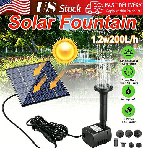 Solar power fountain - solar,