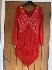 Ladies Red Latin Performance