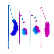 4 X Cat Teaser Wand Toy LONG