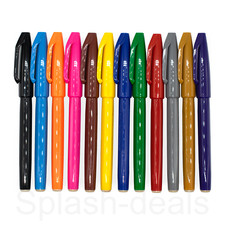 Pentel Sign Pen S520 - Fibre Tip Pens 2mm Colouring Illustration - 12 Colours