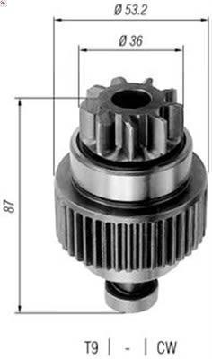 Pinion starter magneti - pinion,,