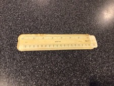 Vintage jakar multi scale ruler plastic bevelled edge 150mm