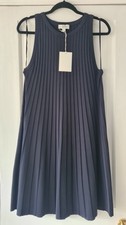Cos Navy Blue Knitted Pleated