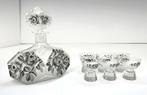 Antique bohemian glass liqueur - antique,