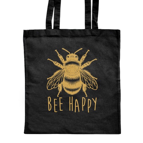 Bee happy bumblebee - happy, shopping