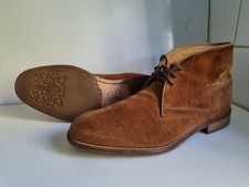 M&S COLLECTION LUXURY UK 8.5 EU 42.5 MENS TAN SUEDE LEATHER CHELSEA ANKLE BOOTS