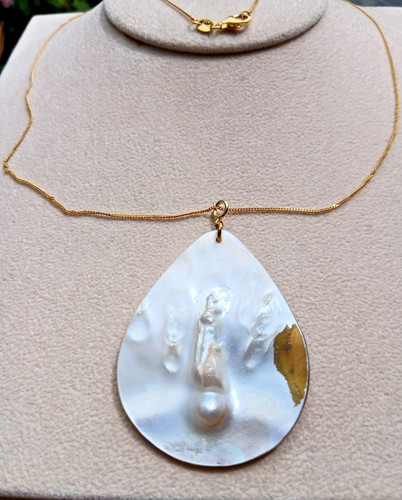 Mabe blister pearl - blister, sterling