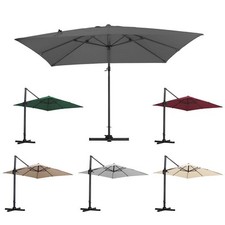 3m Garden Parasol Banana Cantilever Umbrella Base Outdoor Beach Patio Canopy 