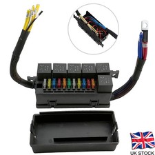 12V Fuse Relay Box with 6 Relays 11 Way ATC/ATO Blade Fuses Car Accessories Newe