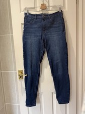 Curve Appeal Stretch Skinny Navy  Blue Jeans Size US10/UK14 : 30" Leg