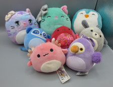 Squishmallows Bundle 8 Small Soft Plush Toys Archie Charisma Neha Rolf Clip-On