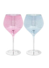 Set of 2 Glitter Design Glasses Elegant Gift Glassware Gin/Wine Drinkware Bar