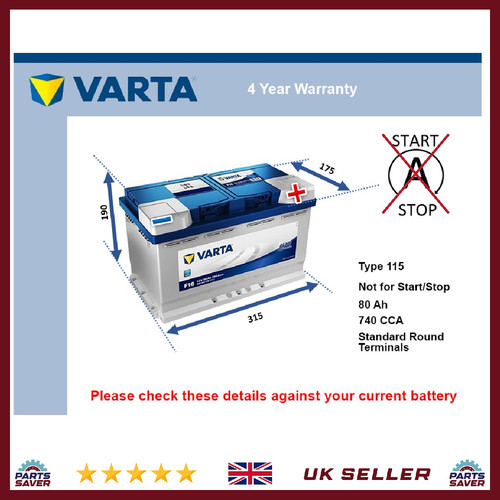 Battery fits chrysler voyager - chrysler,