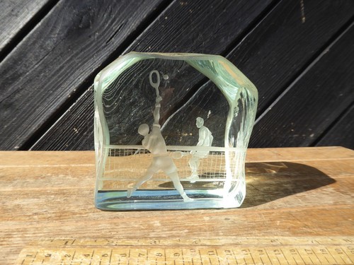 Etched glass tennis - etched,