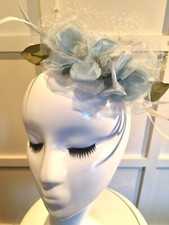 Blue flower hair clip