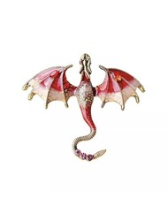 Flying dragon brooch - flying,