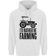 I'd Rather Be Farming Farmer Tractor Childrens Kids Hoodie