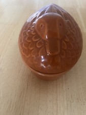 Vintage M & S Brown Ceramic Duck Terrine Storage Dish / Pot Marks & Spencer